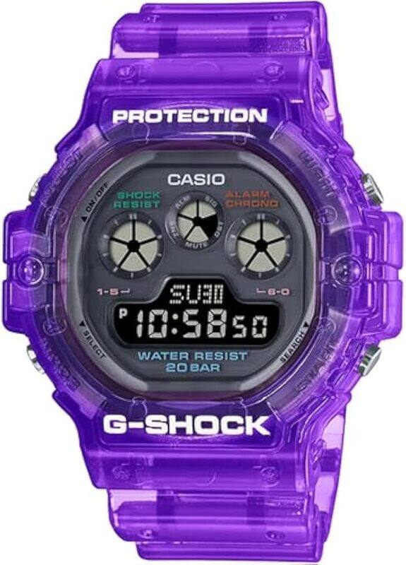 

Casio G-Shock Watch - DW-5900JT-6DR Clear Dial, Purple Band