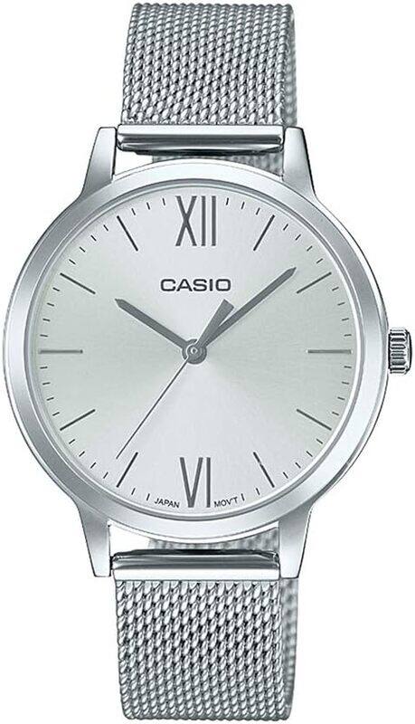 

Casio Analog Watch for Women with Stainless Steel Band, Water Resistant, LTP-E157M-7ADF (A1692), Silver