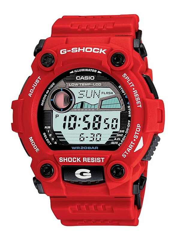 

Casio G-Shock Digital Watch for Men with Resin Band, Water Resistant, G-7900A-4DR, Red-Grey