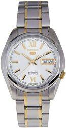 Seiko SNKL57 Men's Two Tone Stainless Steel Off White Dial Watch by Seiko Watches, Blue, Analog Watch,Self Winding Automatic,Automatic Watch