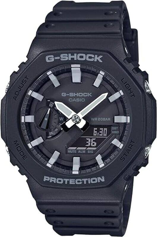 

Casio G-Shock Analog + Digital Unisex Watch with Resin Band, Water Resistant, GA-2100-1AJF, Black