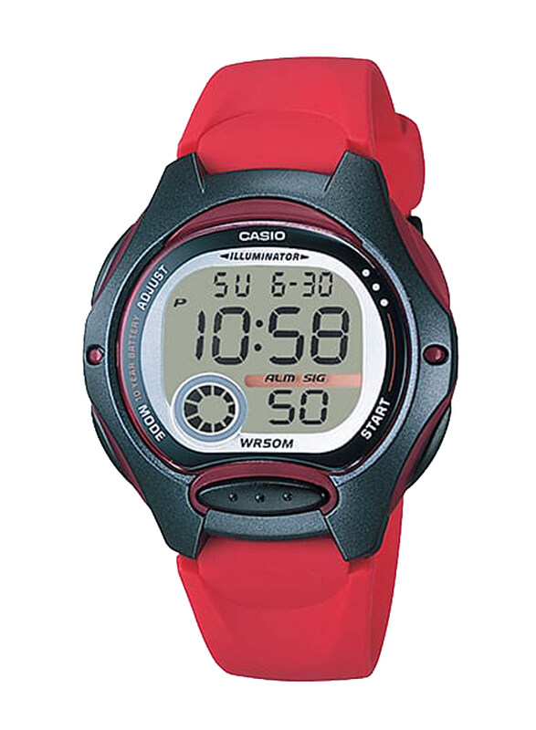 

Casio Digital Watch Unisex with Plastic Band, Water Resistant, LW-200-4A, Red-Black