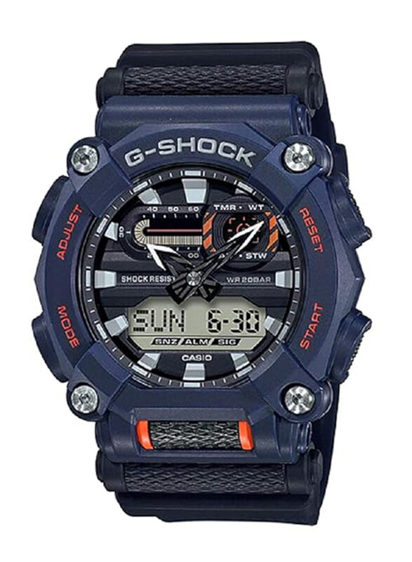 

Casio G-Shock Analog + Digital Watch for Men with Resin Band, Water Resistant, GA-900-2ADR, Blue-Grey