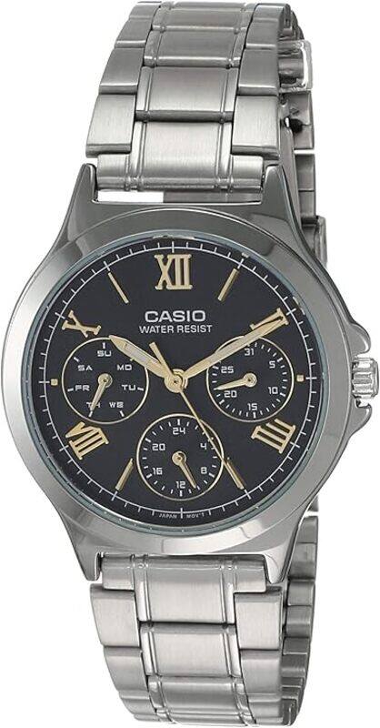 

Casio Women's Watch - LTP-V300D-1A2UDF Black Dial, Silver Band