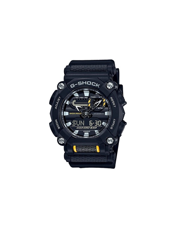 Casio G-Shock Analog-Digital Watch for Men with Plastic Band, Water Resistant and Chronograph, GA-900-1ADR, Black