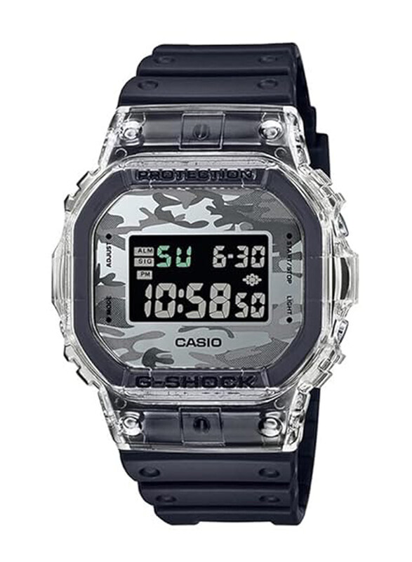 

Casio G-Shock Digital Watch for Men with Resin Band, Water Resistant, DW-5600SKC-1DR, Black