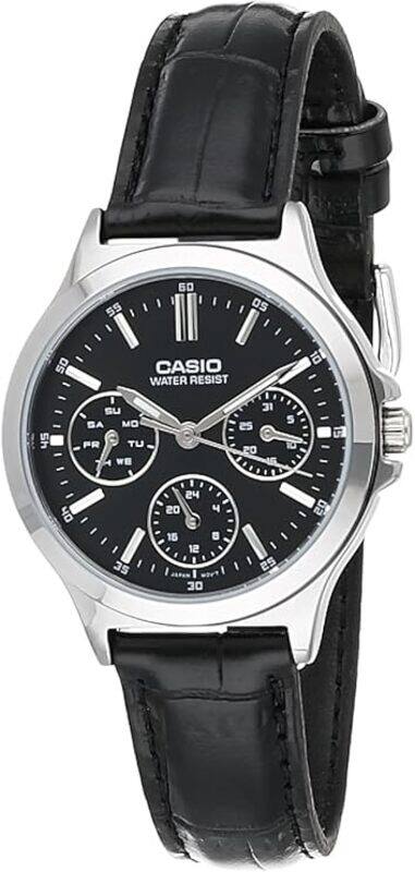 

Casio Womens Quartz Watch, Analog Display and Leather Strap LTP-V300L-1A