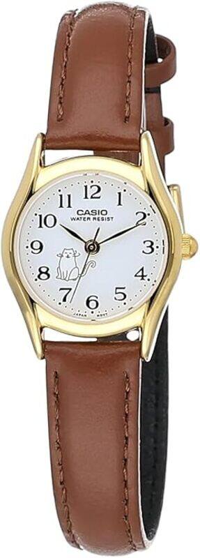 

Casio Womens Quartz Watch, Analog Display and Leather Strap