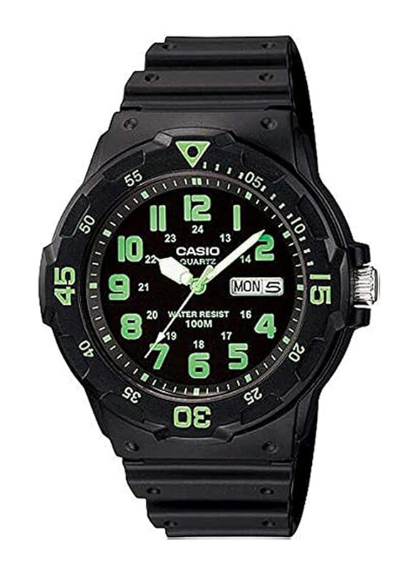 

Casio Analog Watch for Men with Resin Band, Water Resistant, MRW-200H-3B, Black