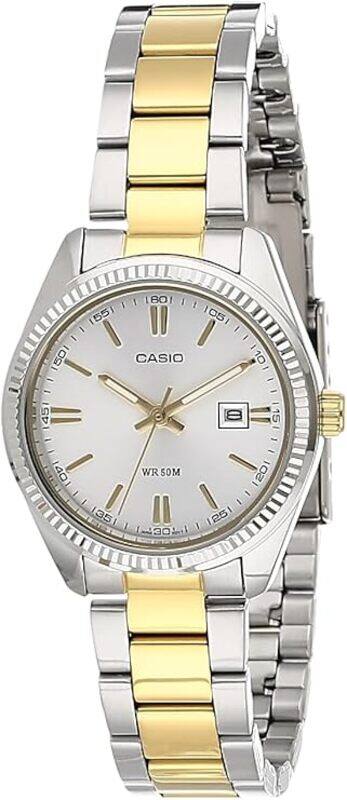 

Casio Women's Watch - LTP-1302SG-7A White Dial, Multicolour Band