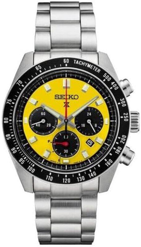 

SEIKO SSC929 Men's Analog Chronograph Quartz Watch - Yellow Dial Silver-Tone Stainless Steel Band