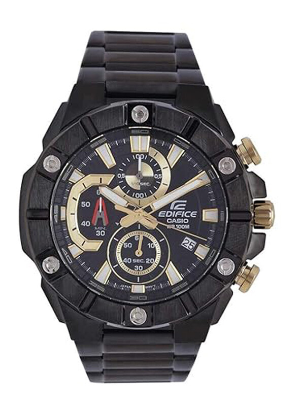 

Casio Edifice Analog Quartz Watch for Men with Stainless Steel Band, Water Resistant and Chronograph, EFR-569DC-1AVUDF (ED489), Black