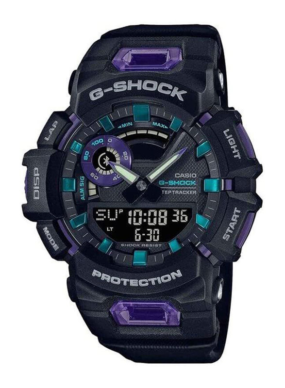 

Casio G-Shock Analog + Digital Watch for Men with Resin Band, Water Resistant, GBA-900-1A6DR, Black-Black