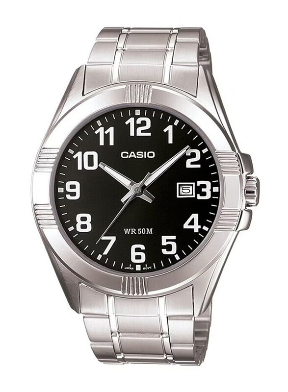 

Casio Analog Watch for Men with Stainless Steel Band, Water Resistant, MTP1308D-1BVDF, Silver-Black