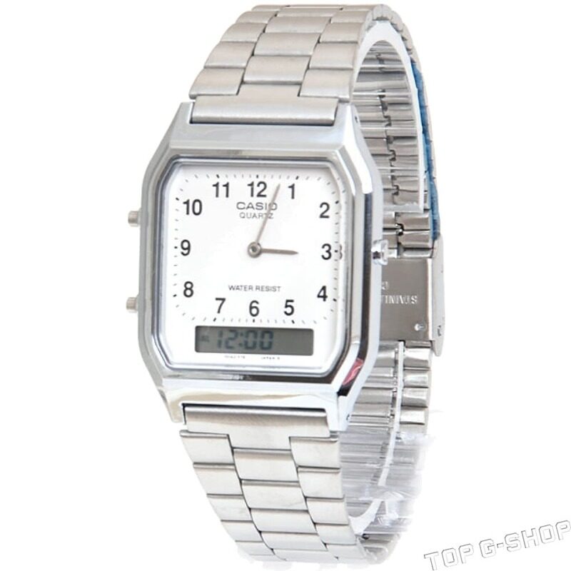 

Casio New AQ-230A-7B Retro Digital Analog Alarm Mens Watch ...