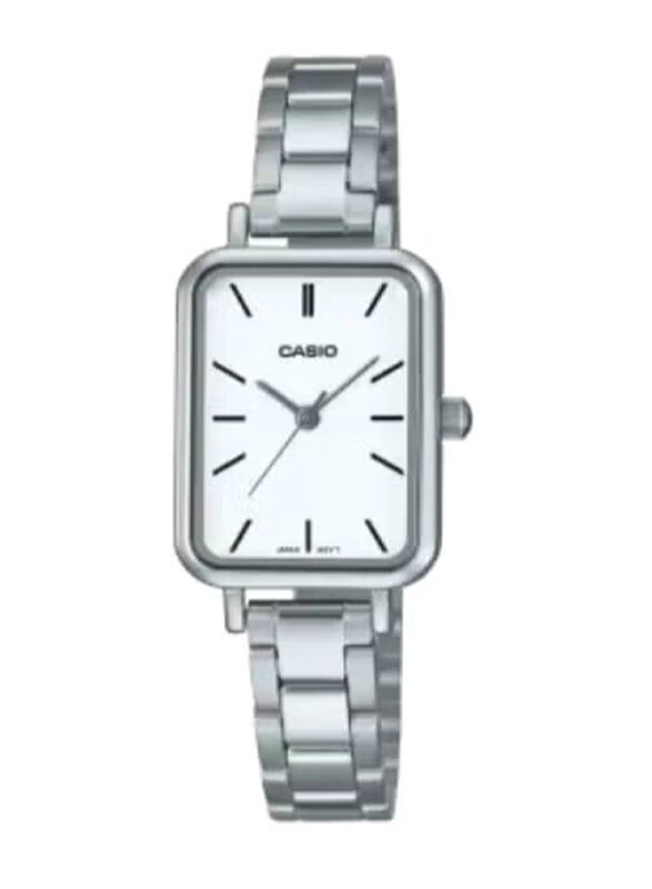 

Casio Analog Watch for Women with Stainless Steel Band, Water Resistant, LTP-V009D-7EUDF, Silver-White