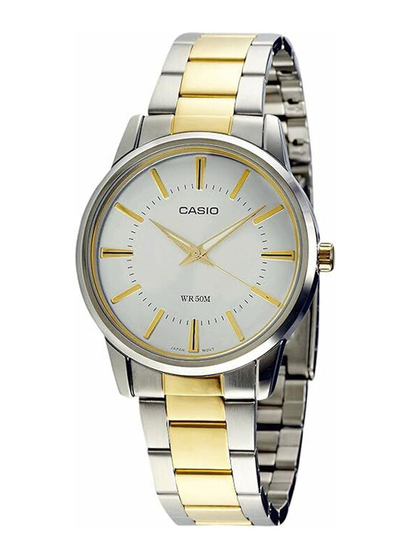 

Casio Analog Watch for Men with Stainless Steel Band, Water Resistant, MTP1303SG, Multicolour-Grey