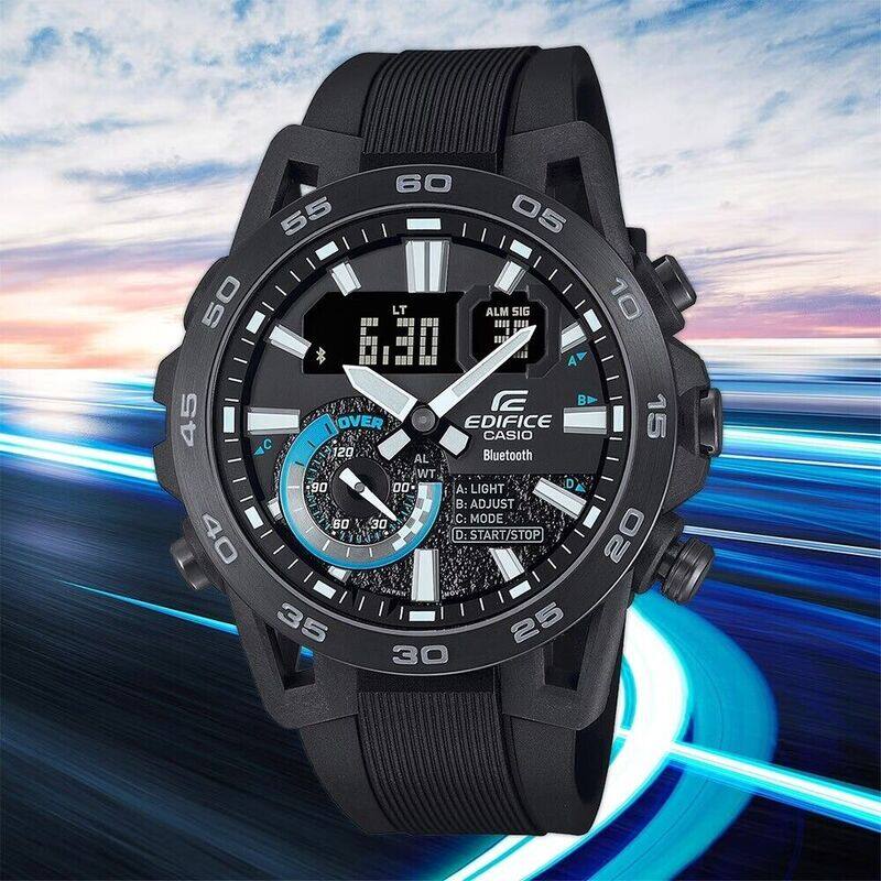 

Casio Edifice ECB-40PB-1A Suspension Quartz Men's Watch, Black