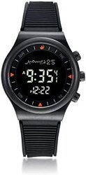 iSOLAR Digital Watch Unisex with Rubber Band, Water Resistant, 6506 WY-16, Black