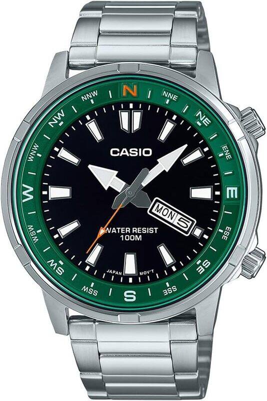 

Casio Mens Analog Stainless Steel Watch MTD-130D-1A3