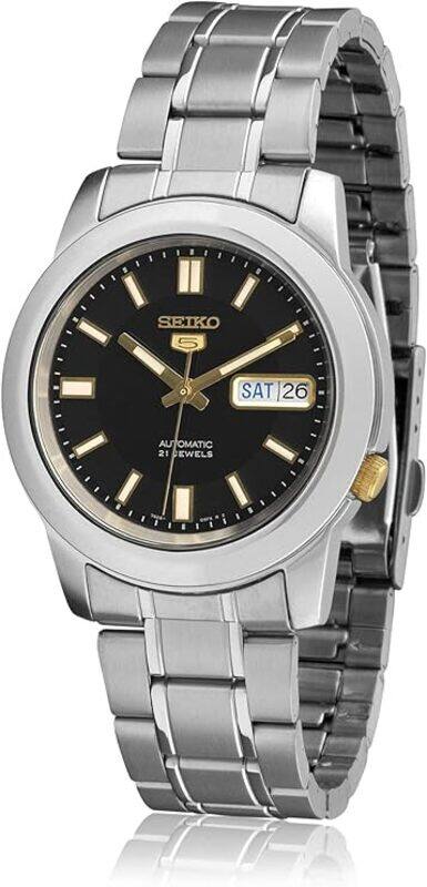 

Seiko Men's Seiko 5 Automatic Watch with Analog Display and Stainless Steel Strap SNKK17