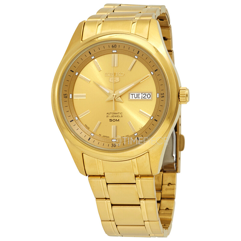 

SEIKO 5 SNKN96J1 21 Jewels Automatic Gold Dial Stainless Steel Men's
