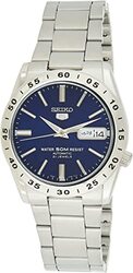 Seiko Automatic Analog Watch for Men with Stainless Steel Band, Water Resistant, SNKD99, Silver-Blue