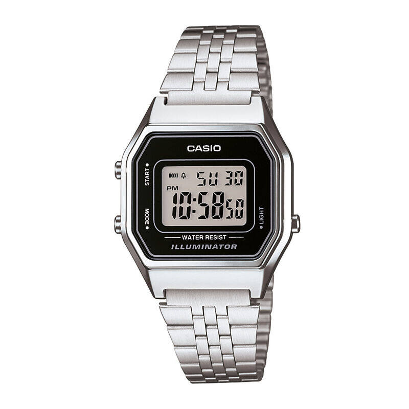 

Casio Women's Watch - LA680WA-1DF Black Dial, Grey Band