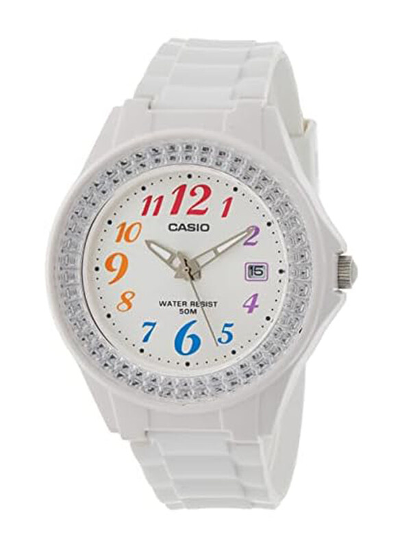 

Casio Analog Watch for Woman with Resin Band, Water Resistant, LX-500H-7BVDF, White