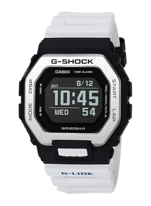 

Casio G-Shock Digital Watch for Men with Resin Band, Water Resistant, GBX-100-7DR, White-Black