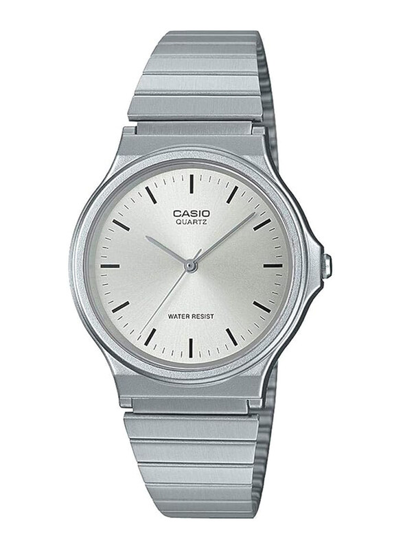 

Casio Enticer Analog Watch for Men with Stainless Steel Band, Water Resistant, MQ-24D-7EDF, Silver-White