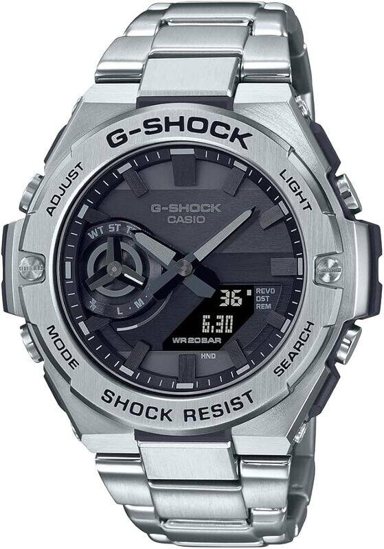 

Casio G-Shock Watch - GST-B500D-1A1DR Black Dial, Silver Band