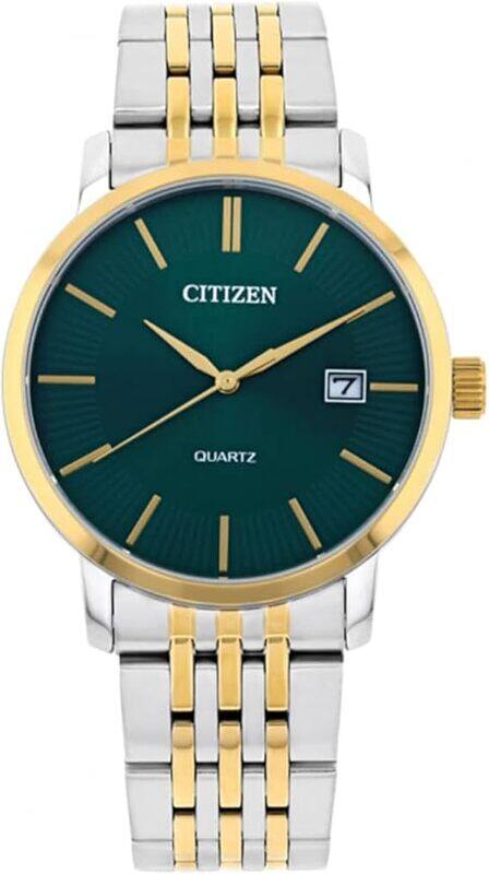 

CITIZEN DZ0044-50X Quartz Analog Green Dial Two-Tone Stainless Steel Men's Watch,