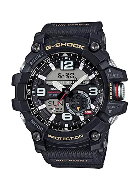 

Casio G-Shock Mudmaster Analog + Digital Watch for Men with Plastic Band, Water Resistant, GG-1000-1ACR, Black