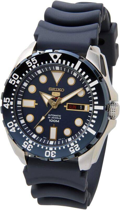 

Seiko Mens Quartz Watch, Analog Display and Rubber Strap SRP605K2