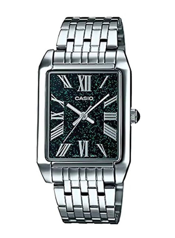 

Casio Analog Watch for Men with Stainless Steel Band, Water Resistant, MTP-TW101D-1AV, Silver-Green
