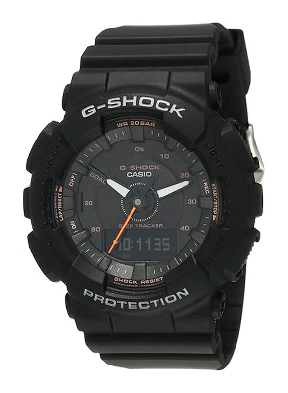 

Casio G-Shock Analog + Digital Watch for Women with Plastic Band, Water Resistant, GMA-S130VC-1, Black