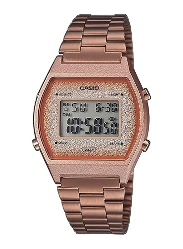 

Casio Vintage Series Digital Watch for Unisex with Stainless Steel Band and Water Resistant, B640WCG-5EF, Rose Gold