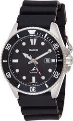 Casio Men's Black Analog Anti Reverse Bezel Watch MDV-106-1AVCF