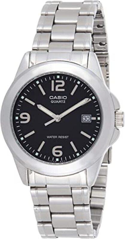 

Casio Analog Quartz Watch for Men with Stainless Steel Band, Water Resistant, MTP-1215A-1ADF, Silver-Black