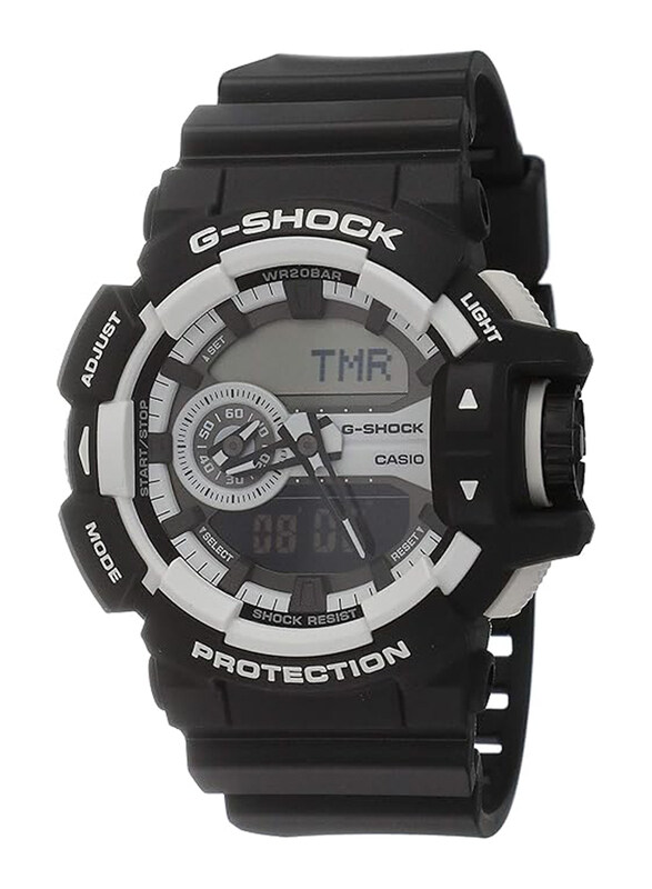 

Casio G-Shock Analog + Digital Watch for Men with Resin Band, Water Resistant, GA-400-1ADR (G548), Grey-Black