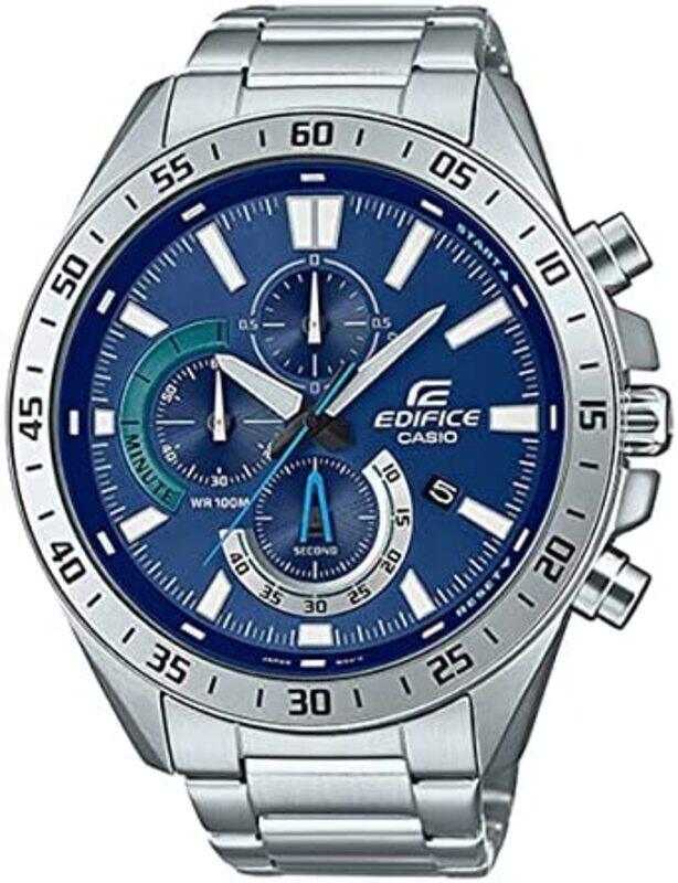 

Casio Edifice Chronograph Men'sAnalog Blue Dial Stainless Steel Band EFV-620D-2AVUDF., bracelet