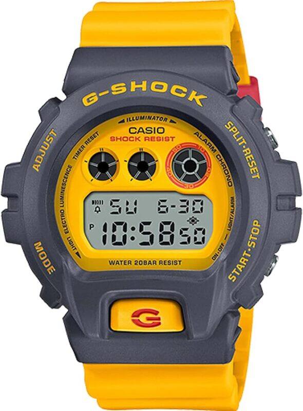 

Casio G-Shock Watch - DW-6900Y-9DR Yellow Dial, Yellow Band