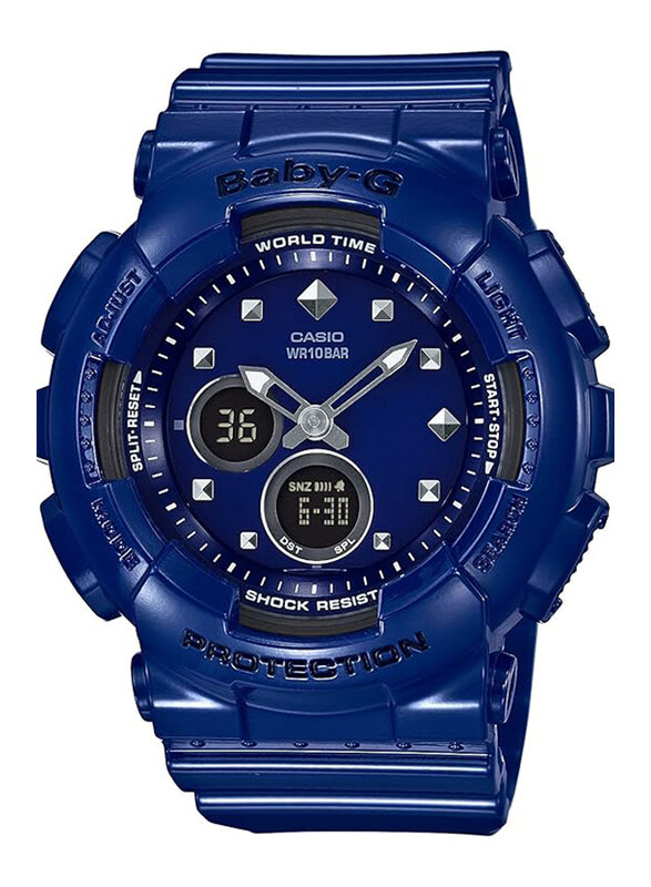 

Casio Baby-G Analog + Digital Watch for Women with Resin Band, Water Resistant, BA-125-2A, Blue