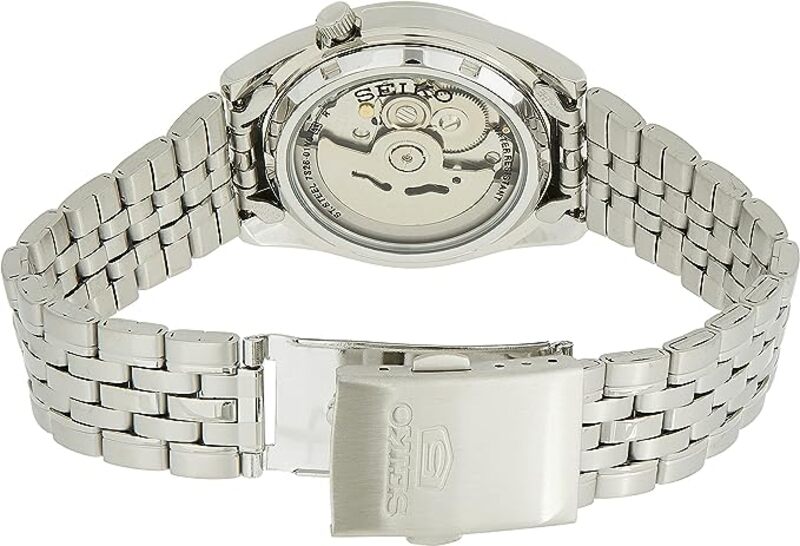 Seiko Men's Seiko 5 Automatic Watch With Analog Display And Stainless Steel Strap Snk371K