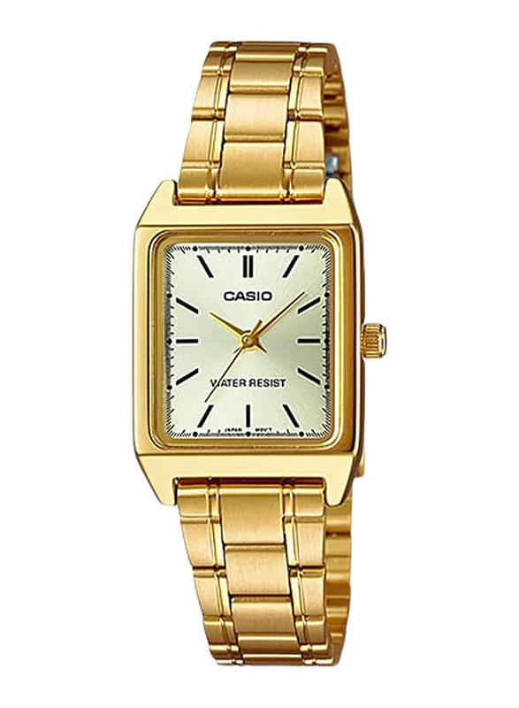 

Casio Analog Watch for Women with Stainless Steel Band, Water Resistant, LTP-V007G-9, Gold