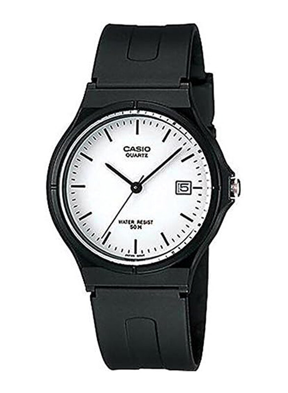 

Casio Analog Watch for Men with Resin Band, Water Resistant, MW59-7EVDF, Black/White