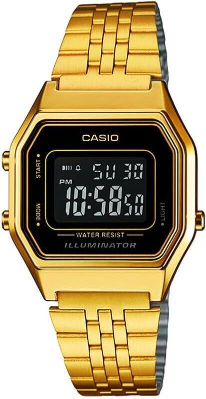 

Casio Digital Watch with Stainless Steel GOLD Band
