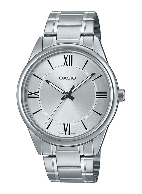 

Casio Analog Watch for Men with Stainless Steel Band, Water Resistant, MTP-V005D-7B5UDF, Silver