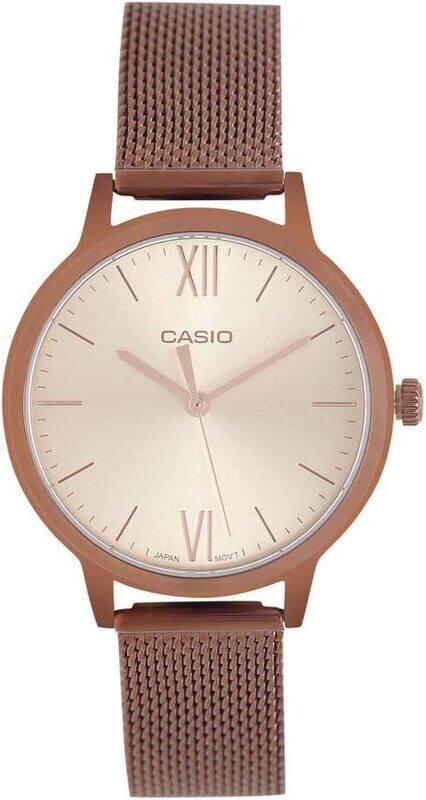 

Casio Enticer Analog Watch for Women with Stainless Steel Band, Water Resistant, LTP-E157MR-9ADF (A1693), Rose Gold